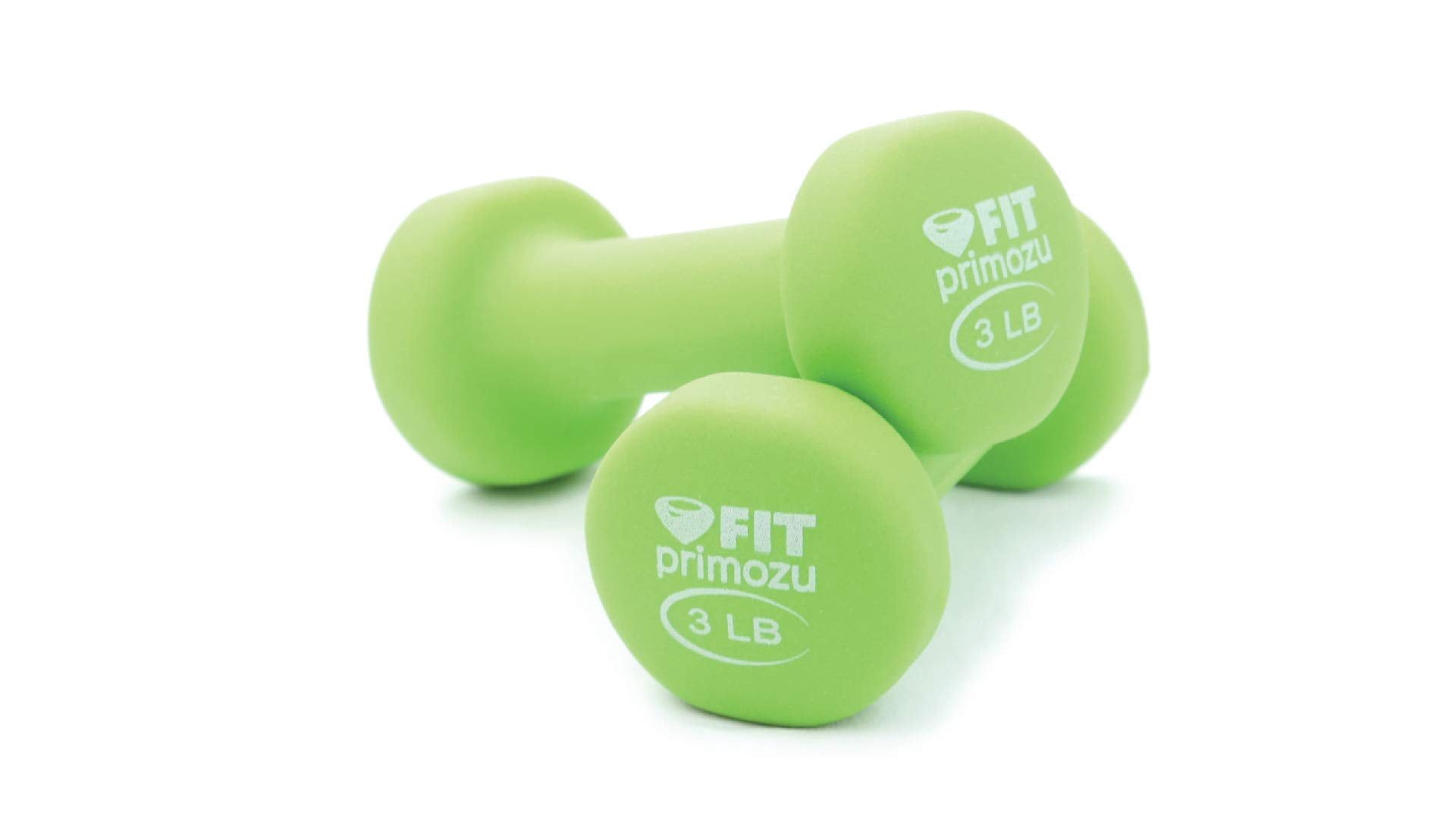 Primozu FIT Neoprene Dumbbells (3LB - Green - Pair)