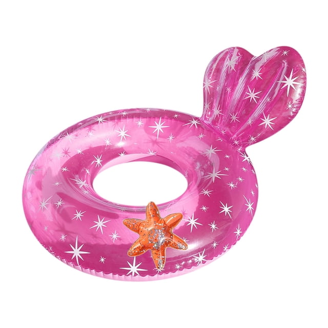 CEHVOM Swimming Ring Floating PVC Swimming Pool Water Swim Ring Folding Middle Mesh Summer Inflatable Bed Clearance