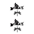thumbnail image 2 of maskred Beautifully Designed Wind Direction Indicator For Garden Décor Metal Weather Vane Metal Weathervane Wind Vane Good Gift 2Set, 2 of 6