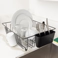 thumbnail image 3 of Mainstays Large Metal Dish Drainer - Black, 3 of 6