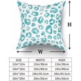 thumbnail image 5 of Teal Grey Leopard Print Pillow Covers 20X20 Inch Teal Gray Watercolor Cheetah Decorative Pillow Cases Animal Square Throw Pillow Case Set of 2 Home Decor For Sofa Living Room Bedroom Bed Cushion, 5 of 5