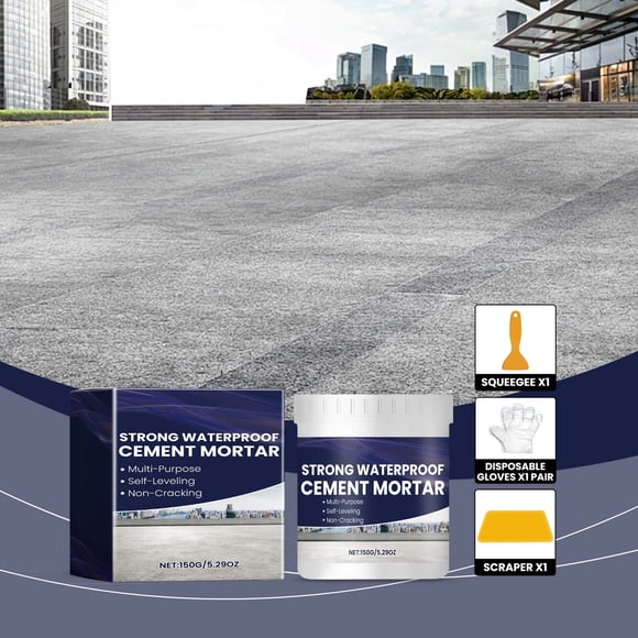 SSZMDLB Waterproof Cement Mortar, Waterproof Cement Mortar, Self Leveling Concrete Patch for Wall Floor Repair, Crack Filler for Indoor Outdoor, Leak Sealer for Basement Bathroom