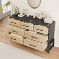 thumbnail image 4 of Dresser for Bedroom – 52" Wide 7 Drawer Dresser with Storage, Freestanding Wooden Chest for Bedroom, Closet, or Living Room, Modern Drawer Dresser in Natural Oak Finish, 4 of 7