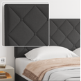 thumbnail image 4 of Queen Bed Frame, Queen Size Platform Bed With Fabric Upholstered Headboard, Dark Gray, 4 of 6