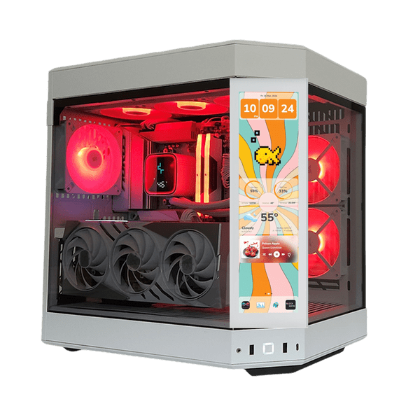 Delta Labs Ephesians Gaming PC — Ryzen 7 5700 8-Core, RTX 5060 ti 8GB GDDR7, 32GB DDR4 RAM, 1TB NVMe SSD, Hyte Y70 Touch White, Windows 11