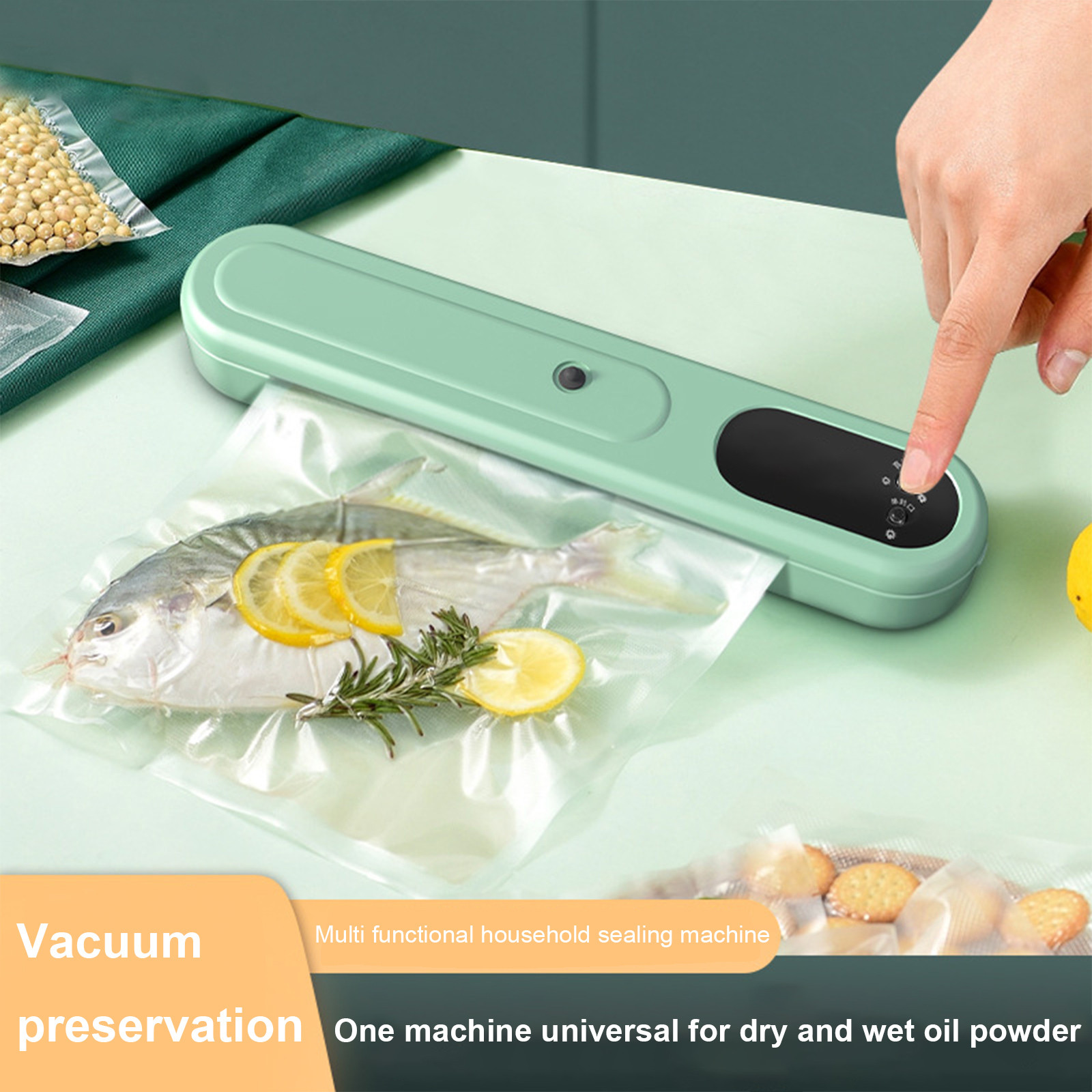 PEONAVET Vacuum Packaging Machine Vacuum Packaging Machine Vacuum Packaging Machine Household Automatic Vacuum Sealing Machine Small Mini Plastic Sealing Machine Portable Kitchen Fresh-keeping Machine