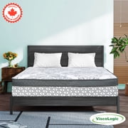 ViscoLogic Hamilton Queen Hybrid Mattress Made in Canada, Individual Pocket Coils, Foam Encasement, Edge Support, Medium-Firm & Pressure Relief, CertiPUR-US®