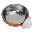 thumbnail image 1 of Pumpkin Shape Hanging Dog Bowl, Removable Stainless Steel Feeder for Cats Dogs Birds Guinea Pigs, Screw Buckle Design, Multifunctional Use, Large Caliber Open Bowl, 1 of 7