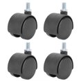 thumbnail image 1 of Cergrey 4 Pcs Roulettes 1.5 Po Rotatives à 360 Degrés Universelles en Plastique pour Chaise d'Armoire, Roulette Silencieuse, 1 of 8