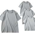 thumbnail image 1 of Besolor Lot de 3 T-Shirts à Manches Courtes pour Homme Grande Taille Été Col Rond T-Shirts Basiques Décontractés Respirants d'Entraînement Hauts de Gym, 1 of 7