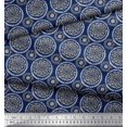 thumbnail image 3 of Soimoi Rayon Fabric Floral Block Print Fabric by The Yard 56 Inch Wide, 3 of 3