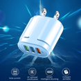 thumbnail image 2 of WIFKLSIIPG 3-port USB Charging Head Macaron Color Matching Charging Head Portable USB Charging Head, 2 of 4