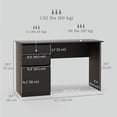 thumbnail image 3 of HOMCOM Computer Desk with Storage Home Office Desk with Drawer Cabinet, 3 of 10