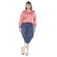 thumbnail image 1 of Frankie & Stella ™ Ladies Denim Capri PLUS - Medium Blue, 1 of 3