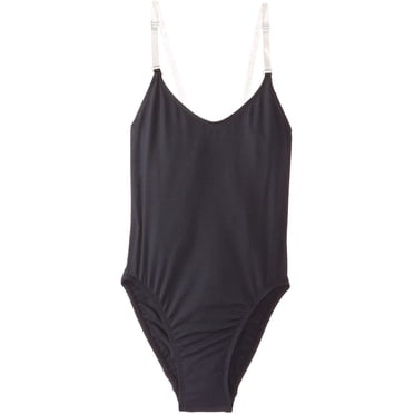 Capezio Women's Camisole Leotard with Clear Transition Straps, Nude, Large