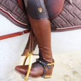 thumbnail image 4 of Bottes pour Femmes Hauteur Genou Couleur Unie Chaussures de Mode Fermeture Éclair Colorée Talon Bas Bottes de Cowboy Chevalier d'Équitation, 4 of 7