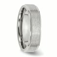 thumbnail image 4 of Stainless Steel Ridged Edge 6mm Satin and Polished Band Size 11.5, 4 of 6