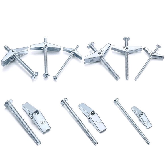 Kyusrd Summer Savings Tools Special Deal!24 Pc Switchs Bolts And Wing Nut Kit For Drywalls Fixed Lights Bookshelfs Sink