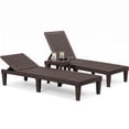thumbnail image 1 of Homall 2 Pcs Chaise Longue de Patio Extérieure Chaise Longue Réglable, Brun Foncé, 1 of 7