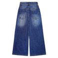 thumbnail image 3 of KIDSCOOL SPACE Girl Jeans,Kid Ripped Wide Leg Slim Fit Fashion Denim Jeans Pants,Deep Blue,6-7 Years, 3 of 6