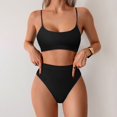 thumbnail image 2 of Womens High Waisted Swimsuits Bottom Padded Bathing Suits Bikini Sets Top Two Piece Swimwear Swimwears Tankinis Set S, 2 of 5