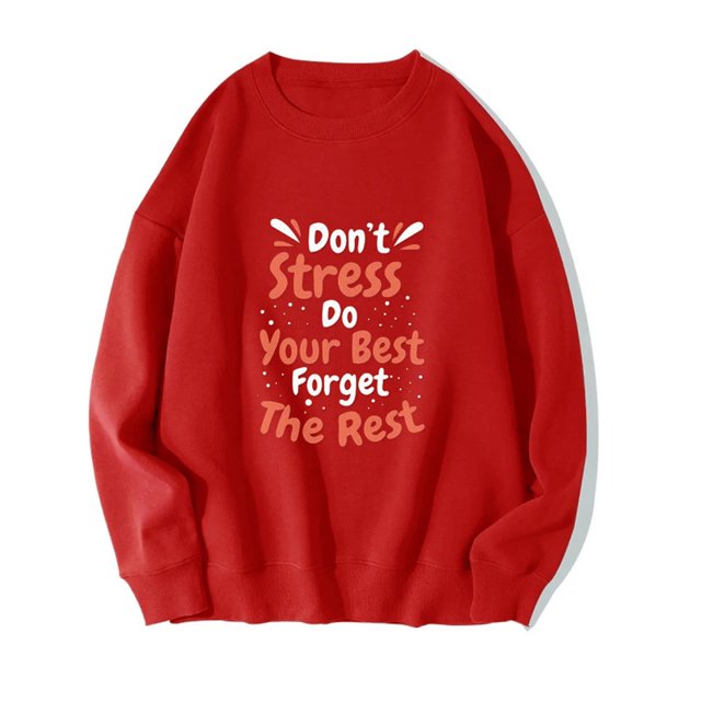 Chandails à Capuchon Mode pour Femmes 2023 Mode Femme Imprimé Col Rond Manches Longues Chandails Sans Capuche T-Shirt Hauts Amples Blouse Rabais de 50 % Liquidation Costumes d'Halloween/Noël