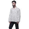 thumbnail image 2 of Atasi Kurta-Chemise pour Homme en Coton à Patte de Boutonnage, Kurta-Chemise Courte Décontractée Imprimée, 2 of 5