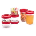 thumbnail image 2 of Rubbermaid TakeAlongs Twist & Seal Food Storage Containers, Assorted Sizes, Ruby, 6 Pack, 2 of 5