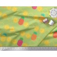 thumbnail image 2 of Soimoi Tissu en Rayonne Vert Imprimé Tranches de Pin et Citron au Mètre 56 Pouces de Large, 2 of 5