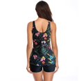 thumbnail image 4 of Tankini Maillots de Bain pour Femmes Deux Pièces Imprimé Floral devant Lacé Tankini avec Culottes Garçonnes Maillot de Bain pour Femmes, 4 of 7