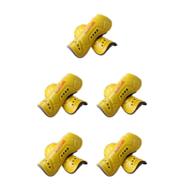relayinert EVA Adjustable Calf Protector For Soccer Training Lightweight Protective Adult Knee Support teen yellow 5Set