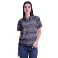 thumbnail image 1 of Moomaya Chemise à Manches Mi-Longues Imprimée pour Femmes, Col Boutonné, Haut Décontracté, 1 of 5