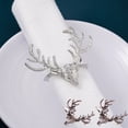 thumbnail image 1 of Christmas Napkin Clasp Restaurant Metal Elks Napkin Ring, 1 of 3