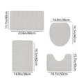thumbnail image 2 of zanvin Bath Mats, Memory Foam Bath Mat 4 Set Bathroom Rugs for 4 Pcs Toilet Mats Universal Soft Comfortable Water Absorption Non-Slip Thick Machine Washable Easier To Dry Beige, Gifts for Her, 2 of 6