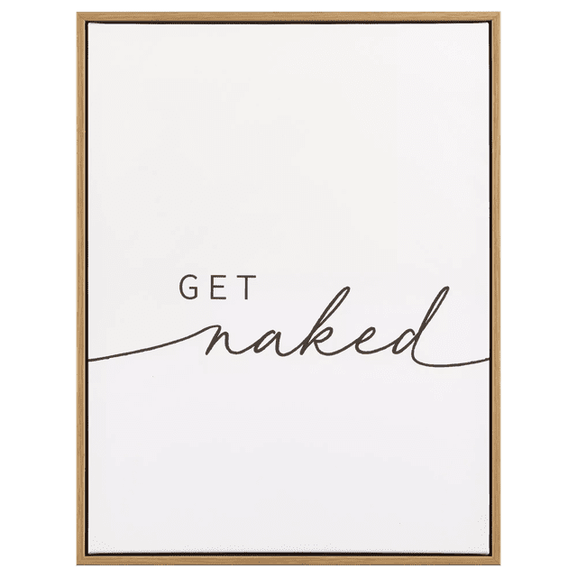 Bouclair Art Encadré « Get Naked » Blanc