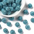thumbnail image 4 of BUYISI Sparkly Rhinestone Round Beads Polymer Clay Pave Disco Ball Beads 10mm Lilac Colour, 4 of 8