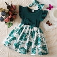 thumbnail image 2 of Robe Décontractée pour Bébé Fille à Manches à Volants, Robe Trapèze, Robe d'Été pour Fête d'Anniversaire, Tenue de Jeu, 0-3 Ans, 2 of 4