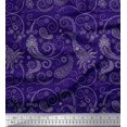 thumbnail image 1 of Soimoi Rayon Fabric Floral & Paisley Print Sewing Fabric Yard 56 Inch Wide, 1 of 3