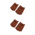 thumbnail image 1 of maskred Gants de Cyclisme Rétro en Cuir PU pour Hommes Sans Doigts Marron Bouton L 2Ensemble, 1 of 6