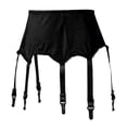 thumbnail image 1 of Lace Garter Belt,Stocking Suspender,Metal Clip Garter,Stylish Lace Garter Belt with Multi Strap and Metal Clip Adjustable Waist Design Comfortable Suspender Accessory for High Stockings,Black,L, 1 of 8