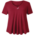 thumbnail image 1 of Woman Plus Size Short Sleeve Floral Blouses Henley T-Shirts V Neck Button Tunic Tops  M-4xl, 1 of 3