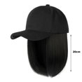 thumbnail image 3 of EGNMCR Wigs Human Hair Straight Short Bob Wig Baseball Wig Baseball Cap Hair Wig Hats With Hair Baseball Cap With Hair Extensions For Women Straight Short Bob Wig the bands, 3 of 5