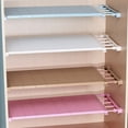 thumbnail image 4 of Decodeary 1 pc Adjustable Closet Organizer Storage Shelf Wall Mounted Kitchen Rack Space Saving Wardrobe Shelves Cabinet white 50-80cm, 4 of 6