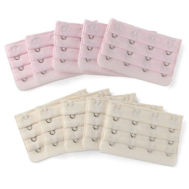 INSPIRE CHIC Women's 3 Rows 4 Hooks Bra Extenders Straps Extension