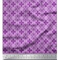 thumbnail image 1 of Soimoi Tissu Georgette Viscose Imprimé Damas Filigrane au Mètre 42 Pouces de Large, 1 of 3