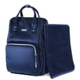 thumbnail image 1 of Sunveno Corduroy Diaper Bag Large Capacity Backpack Travel Backpack, Blue, 1 of 10