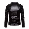 thumbnail image 2 of Weiqiqre Oversized Leather Jacket Men Lambskin Leather Fall Jacket for Men Fashion Plus Size Outfits,Size 2XL, 2 of 4