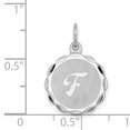 thumbnail image 4 of Pendentif Breloque Collier Monogramme Prénom Initiale Lettre F Délicat en Argent Sterling 925, 4 of 8