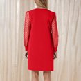 thumbnail image 4 of Ovzne Robes Grande Taille pour Femmes Rondes Robe Unie Col Rond en Maille Perspective Manches Longues Robe de Printemps Manches Longues en Liquidation, 4 of 7