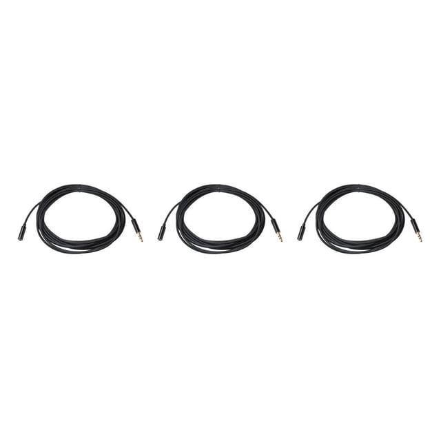 QualitChoice Câble d'Extension Audio Portable pour Ordinateur Portable Lecteur MP3 Adaptateur Mâle vers Femelle 3,5 mm Accessoires de Conversion Pièces de Rechange 3 Mètres 3ensemble